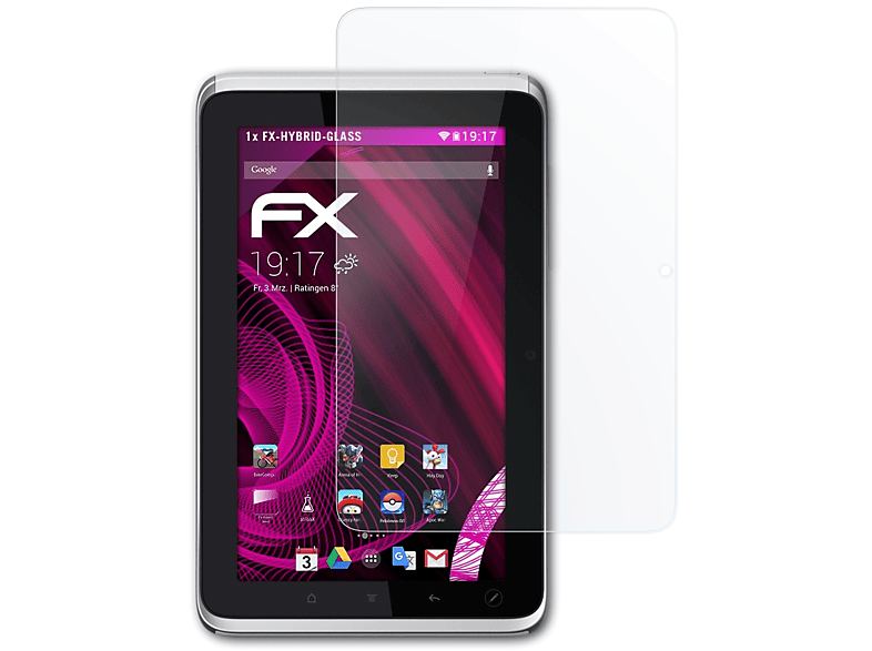 ATFOLIX Schutzglas(für Flyer Tablet) HTC FX-Hybrid-Glass