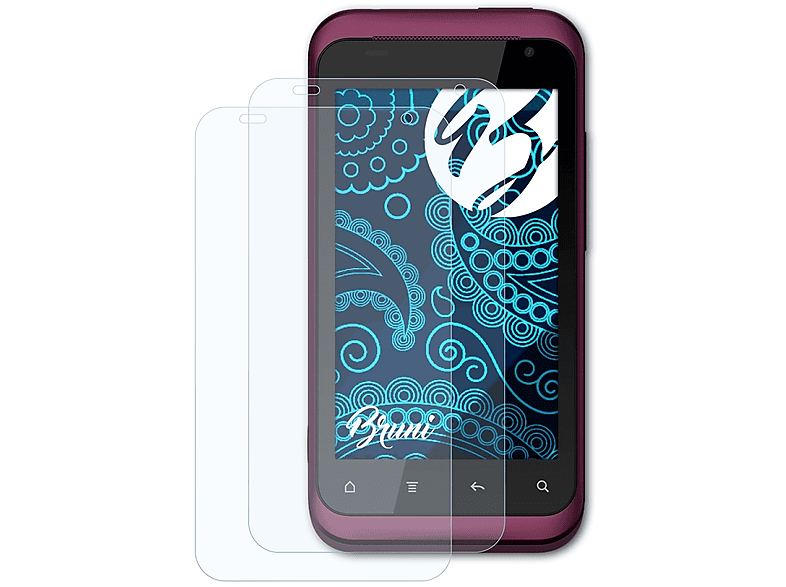 BRUNI 2x Rhyme) Basics-Clear HTC Schutzfolie(für