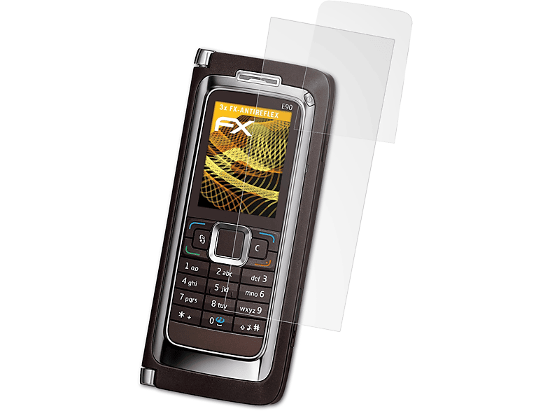 ATFOLIX FX-Antireflex Communicator) E90 Nokia Displayschutz(für 3x