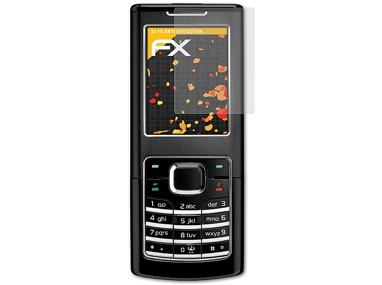 ATFOLIX 3x FX-Antireflex Displayschutz(für Nokia 6500 Classic)