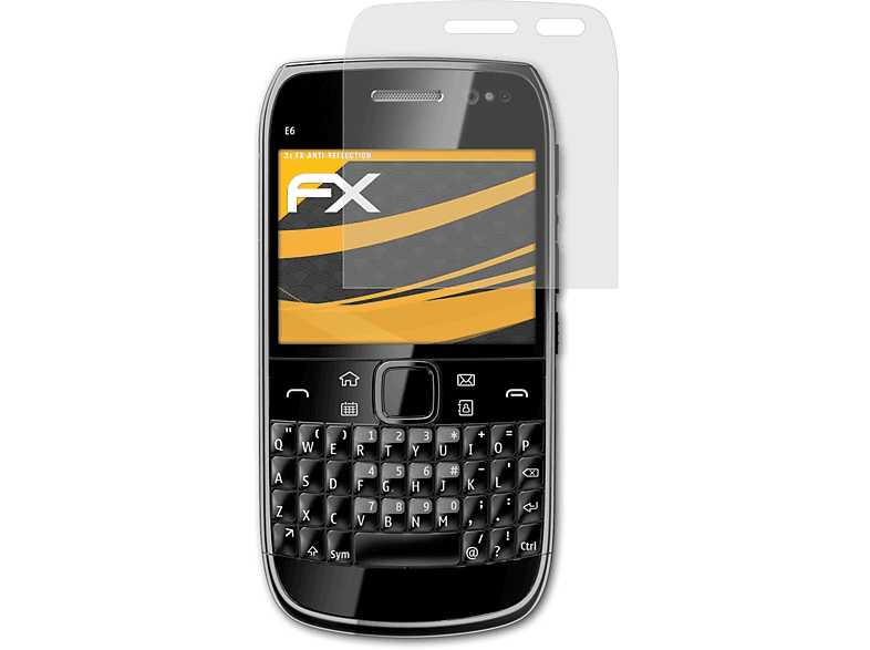 Displayschutz(für E6-00) 3x Nokia FX-Antireflex ATFOLIX