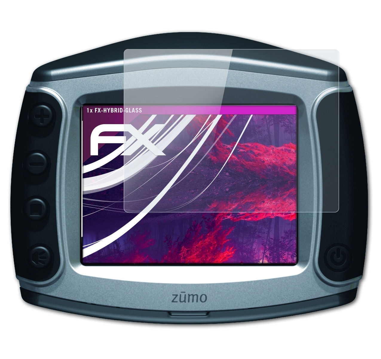 ATFOLIX FX-Hybrid-Glass 500 Garmin Schutzglas(für Zumo deluxe)