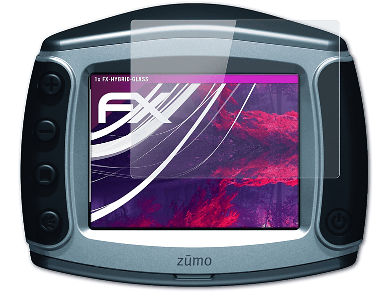 ATFOLIX FX-Hybrid-Glass Schutzglas(für Garmin Zumo 500 deluxe)