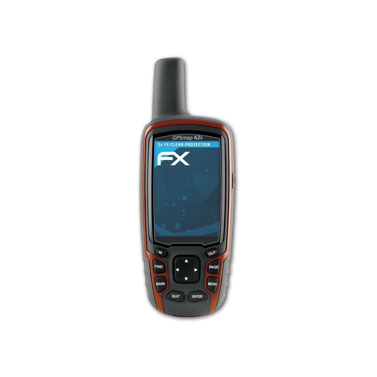 ATFOLIX 3x FX-Clear GPSMap 62s) Garmin Displayschutz(für