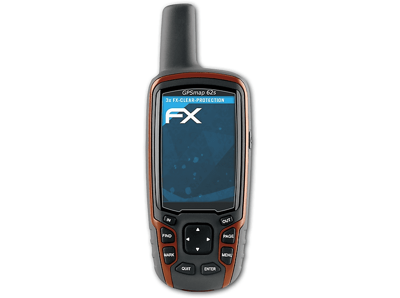 ATFOLIX 3x Displayschutz(für 62s) Garmin GPSMap FX-Clear
