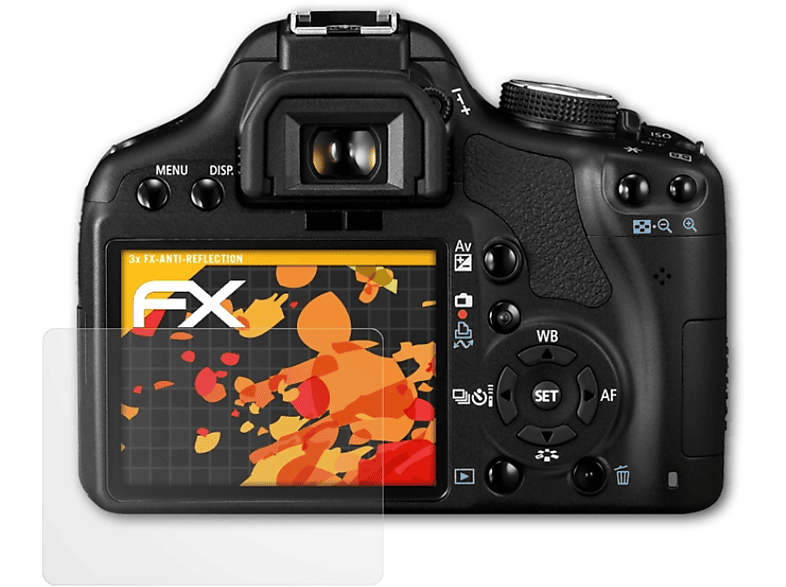 FX-Antireflex EOS Canon 450D) ATFOLIX Displayschutz(für 3x