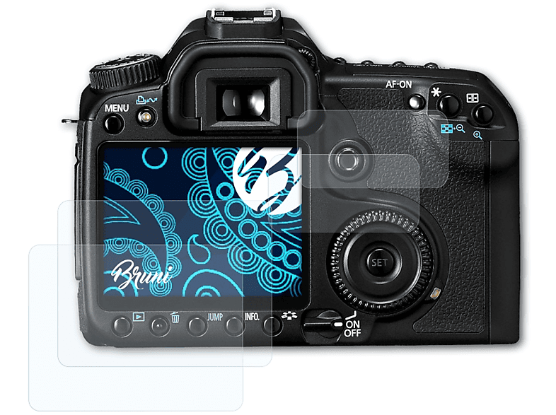 BRUNI 2x Basics-Clear Schutzfolie(für Canon EOS 40D)