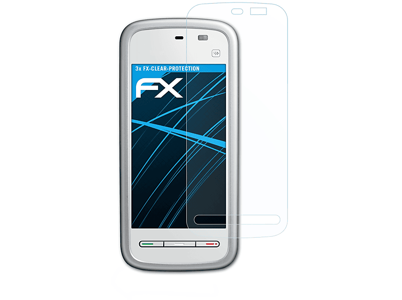 ATFOLIX 3x FX-Clear Displayschutz(für Nokia 5230 Nuron)
