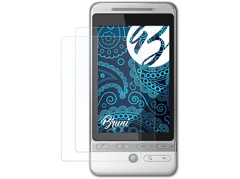 BRUNI 2x Basics-Clear Schutzfolie(für HTC Hero (A6262))