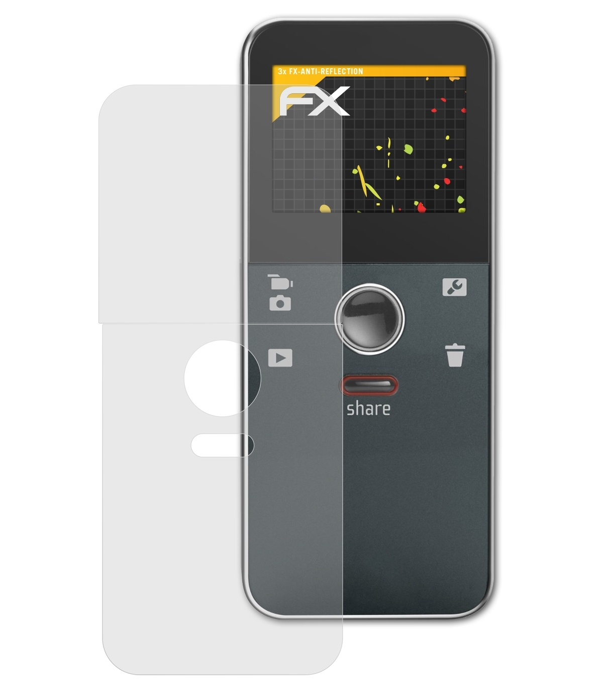 FX-Antireflex PLAYFULL) ATFOLIX Kodak 3x Displayschutz(für