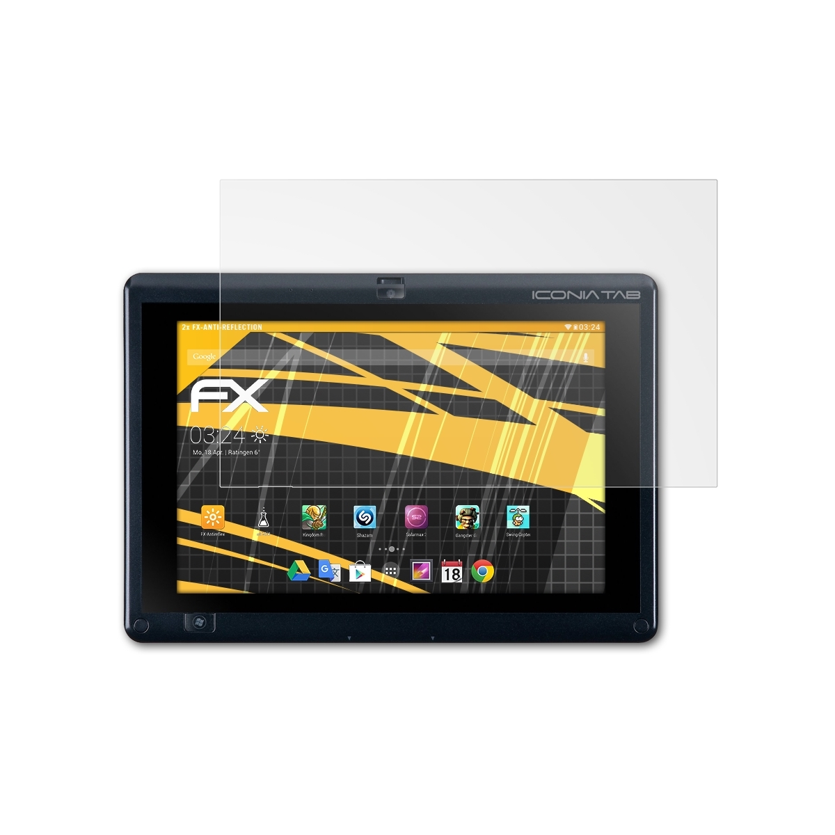 ATFOLIX 2x W500, W501) Iconia Acer FX-Antireflex Displayschutz(für