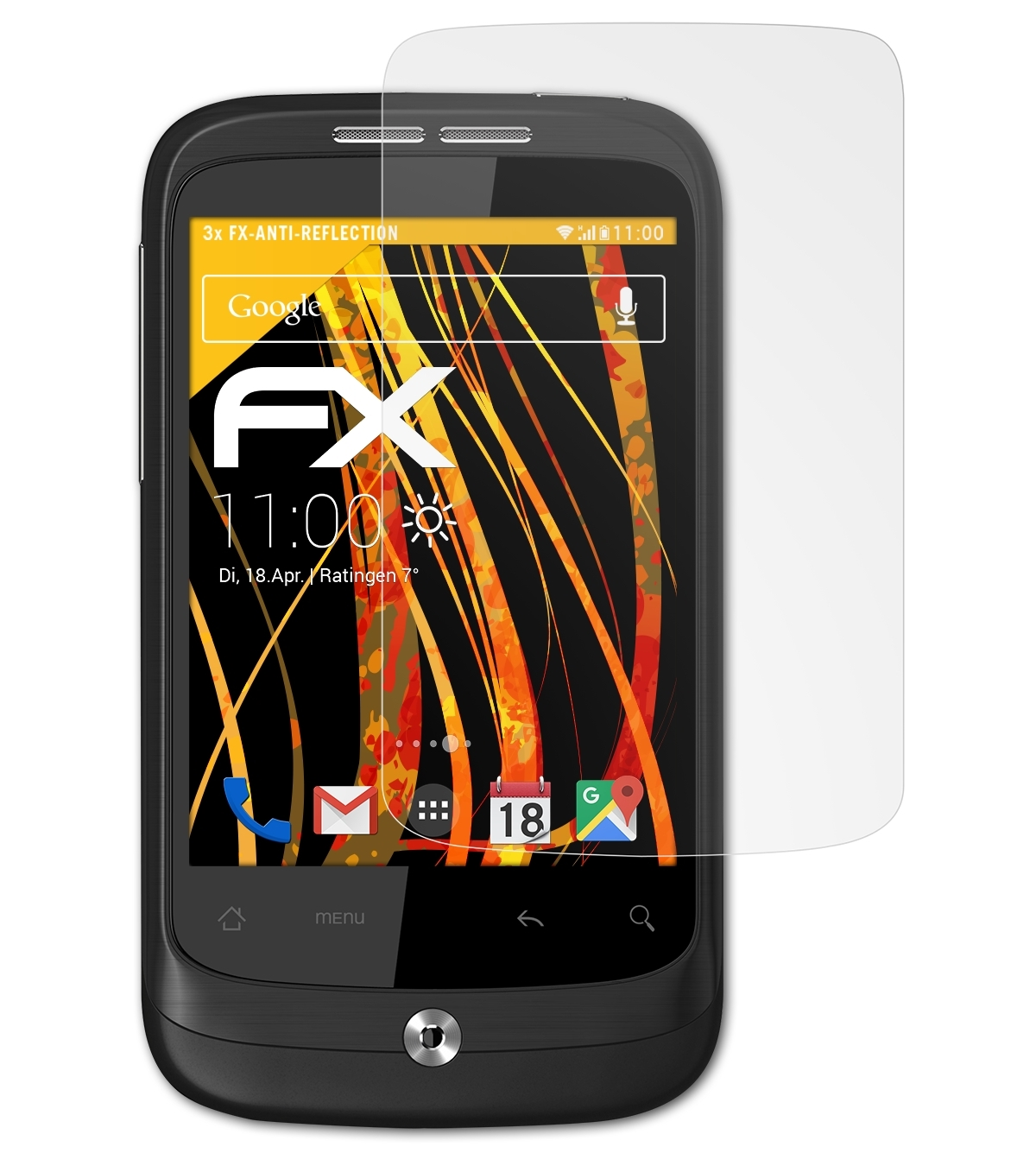 ATFOLIX 3x Wildfire) HTC Displayschutz(für FX-Antireflex
