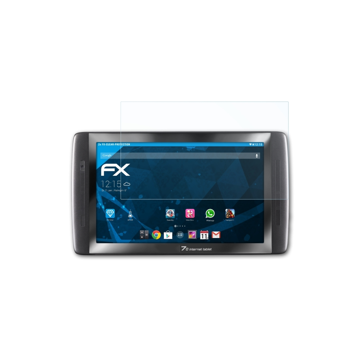 ATFOLIX 2x FX-Clear Displayschutz(für Internet 70 Tablet) Archos