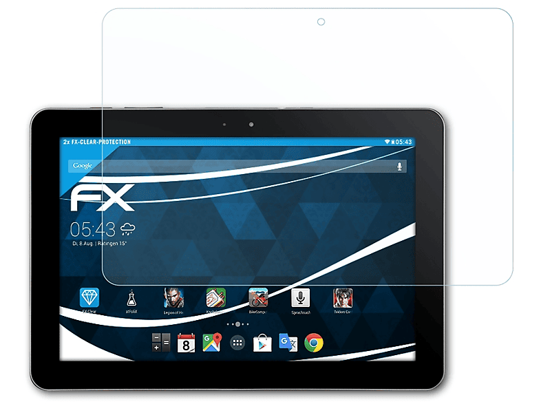 ATFOLIX 2x FX-Clear Displayschutz(für Samsung Galaxy Tab 10.1)