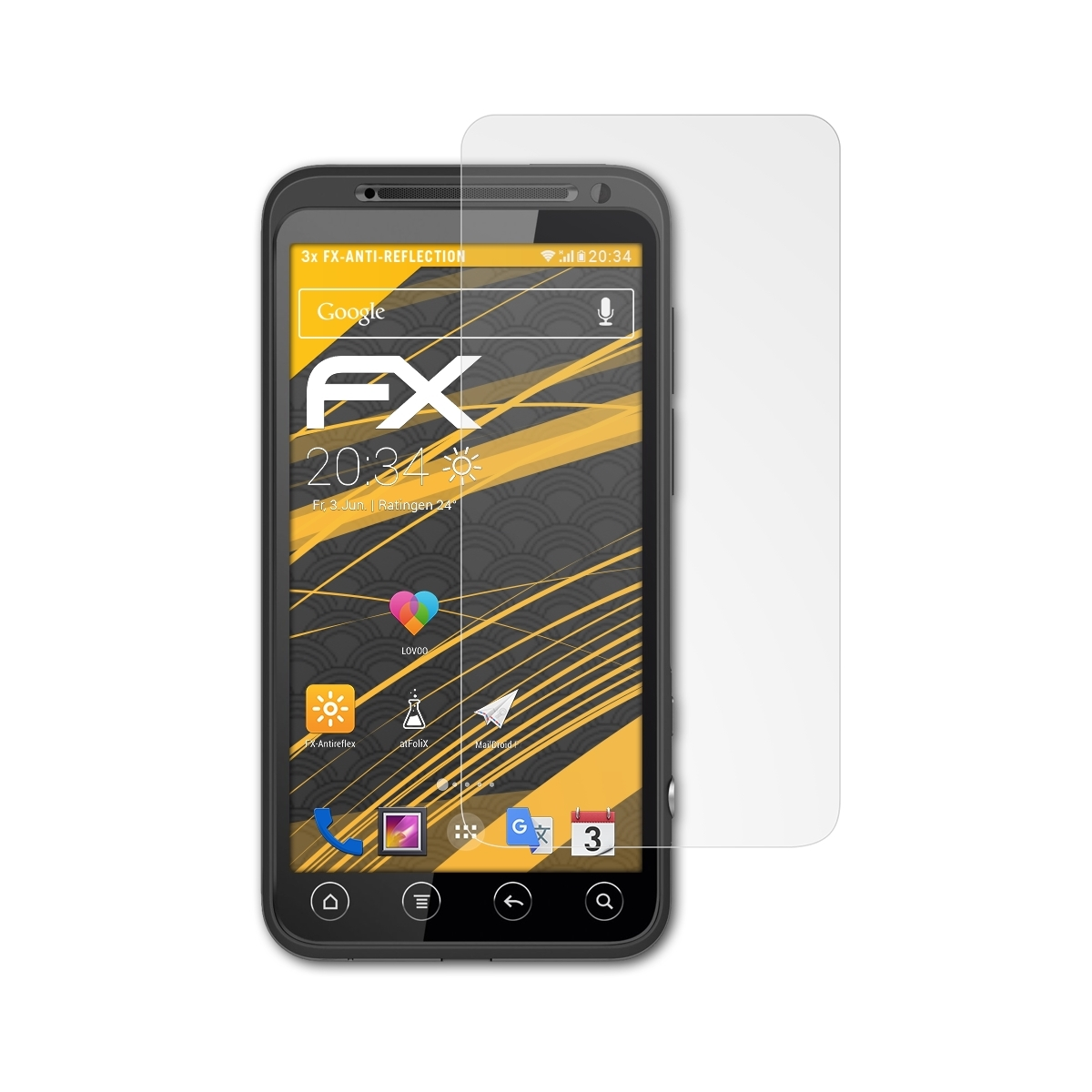ATFOLIX 3x FX-Antireflex EVO HTC Displayschutz(für 3D)