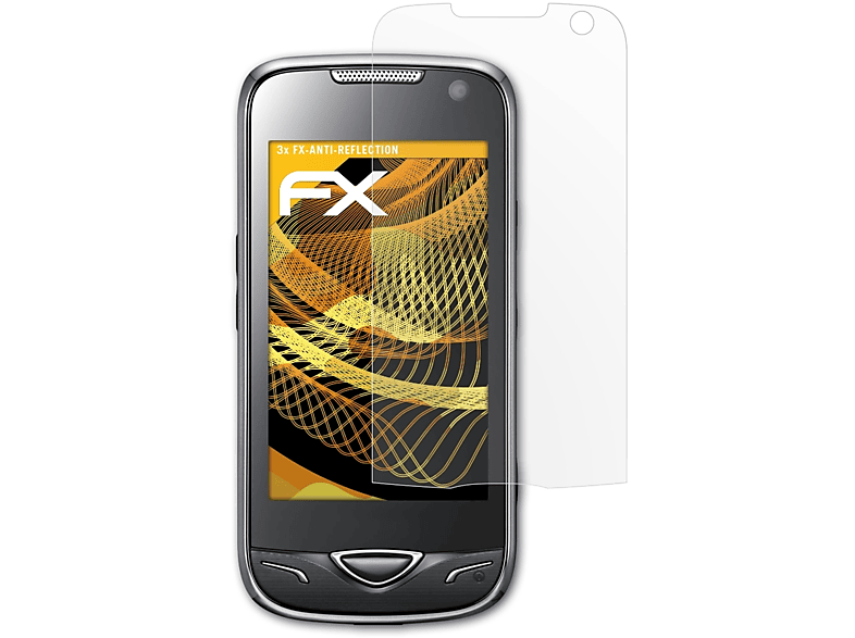 ATFOLIX 3x FX-Antireflex Displayschutz(für Samsung B7722i (GT-B7722))