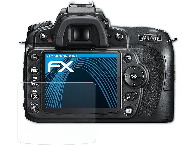 3x D90) FX-Clear Displayschutz(für Nikon ATFOLIX