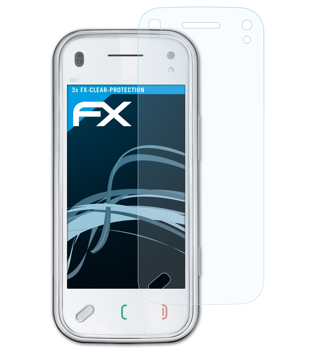 ATFOLIX Displayschutz(für Nokia Mini) N97 3x FX-Clear