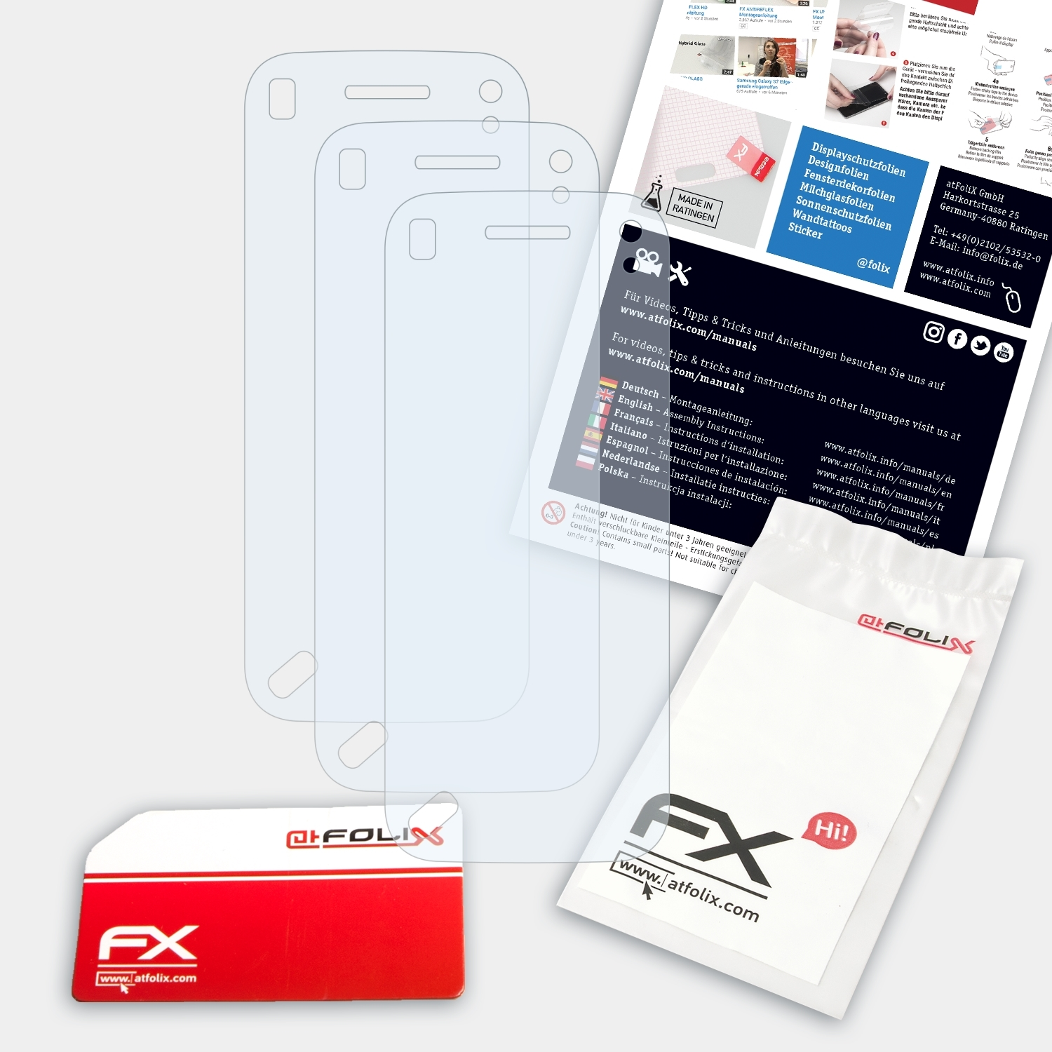 ATFOLIX FX-Clear 3x N97 Mini) Nokia Displayschutz(für