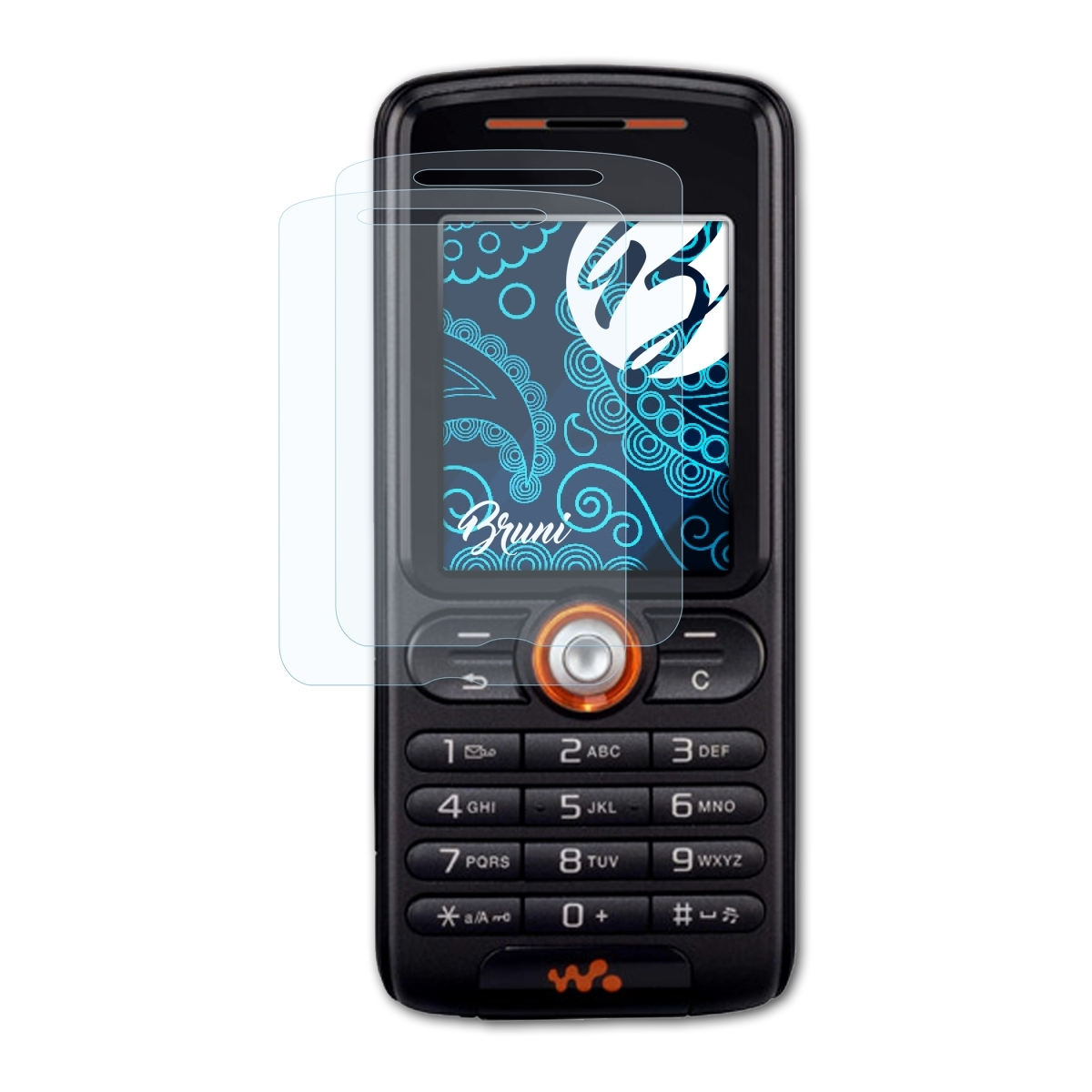 BRUNI 2x Basics-Clear Schutzfolie(für Sony-Ericsson W200i)