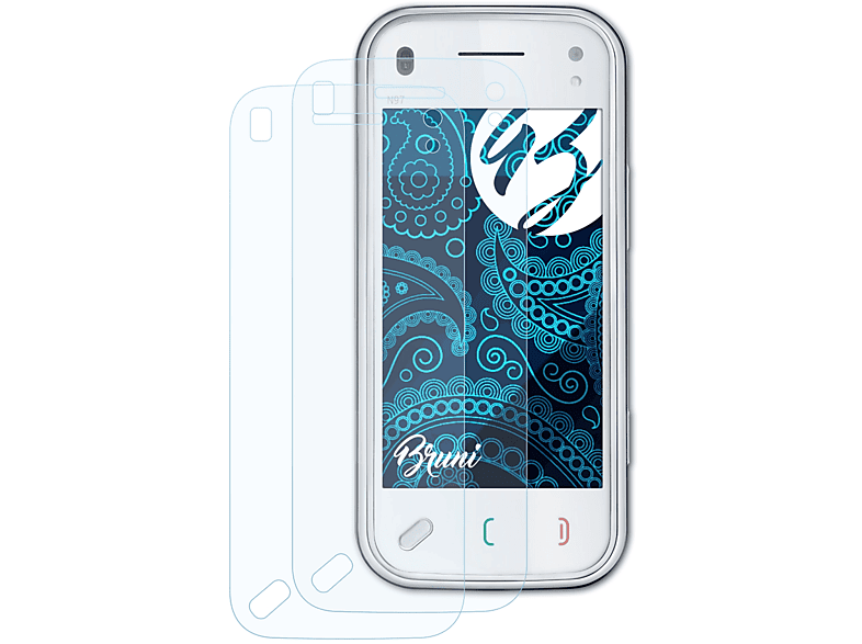 BRUNI 2x Basics-Clear Schutzfolie(für Nokia N97 Mini)