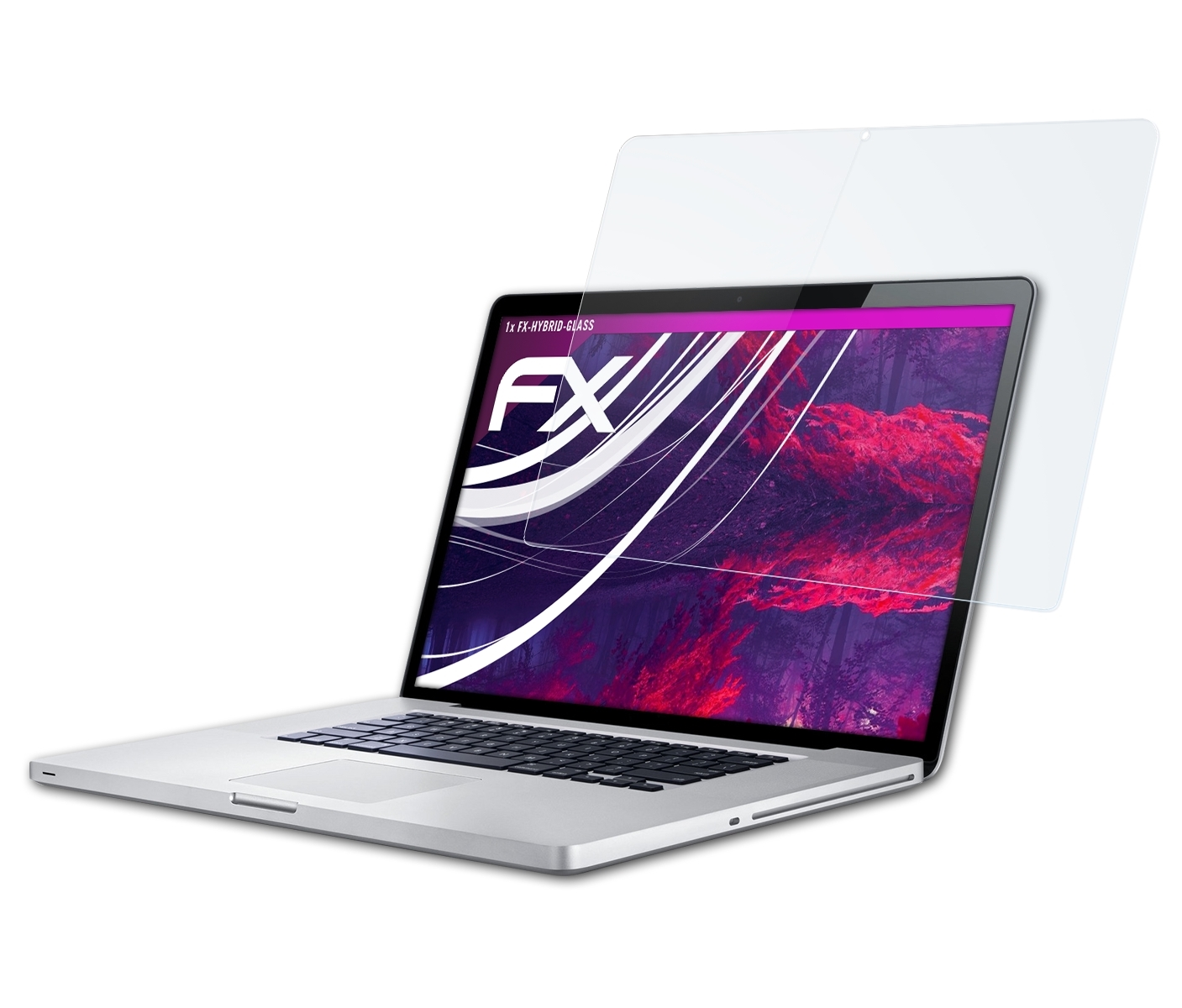 FX-Hybrid-Glass Pro 17 Apple MacBook WXGA) ATFOLIX Schutzglas(für