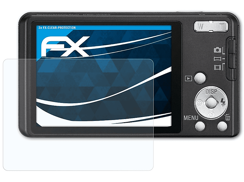 3x FX-Clear DSC-W350) Sony Displayschutz(für ATFOLIX