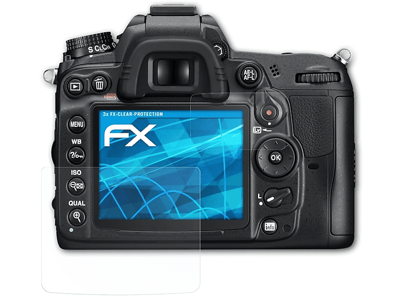 ATFOLIX 3x FX-Clear Displayschutz(für Nikon D7000)