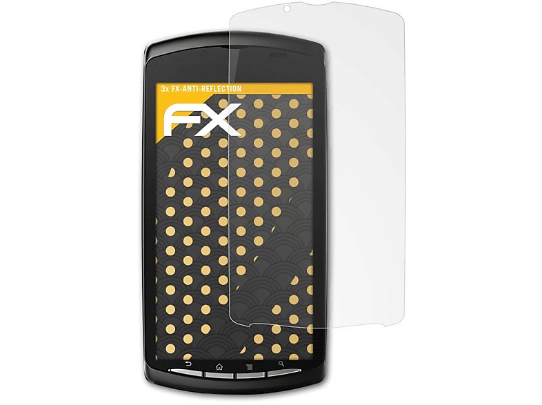 ATFOLIX 3x FX-Antireflex Displayschutz(für Sony-Ericsson Xperia play)
