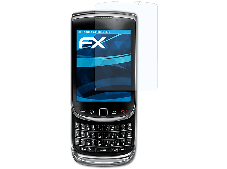 ATFOLIX 3x FX-Clear Displayschutz(für Blackberry Torch 9800)