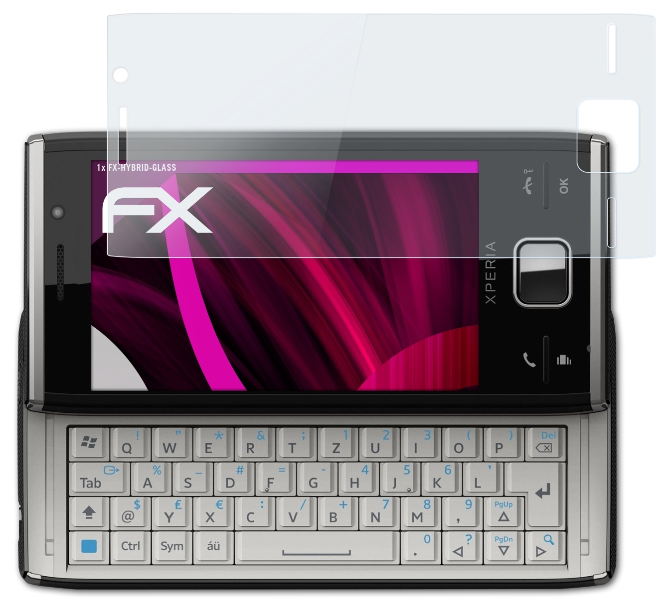 X2) Xperia ATFOLIX Sony-Ericsson Schutzglas(für FX-Hybrid-Glass