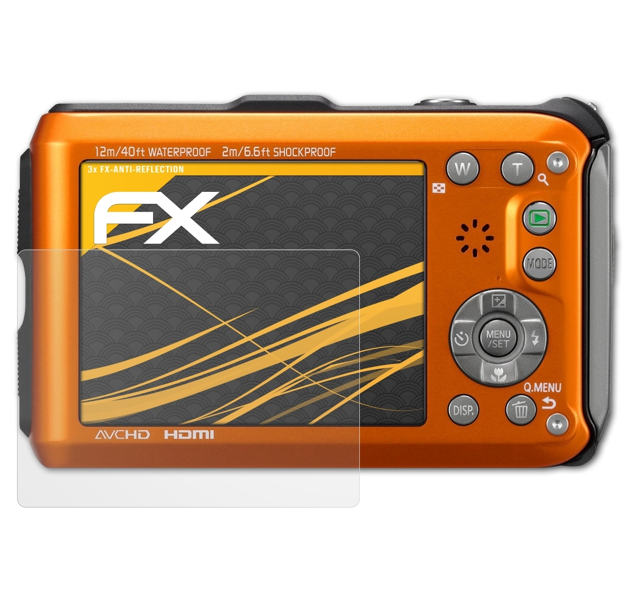 Panasonic FX-Antireflex DMC-FT3) 3x ATFOLIX Displayschutz(für Lumix