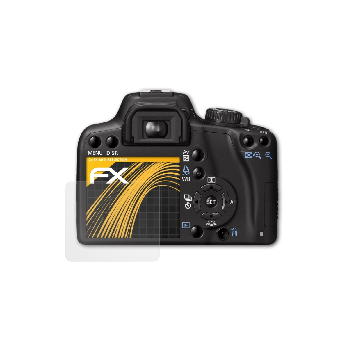 ATFOLIX EOS 1000D) 3x Canon FX-Antireflex Displayschutz(für