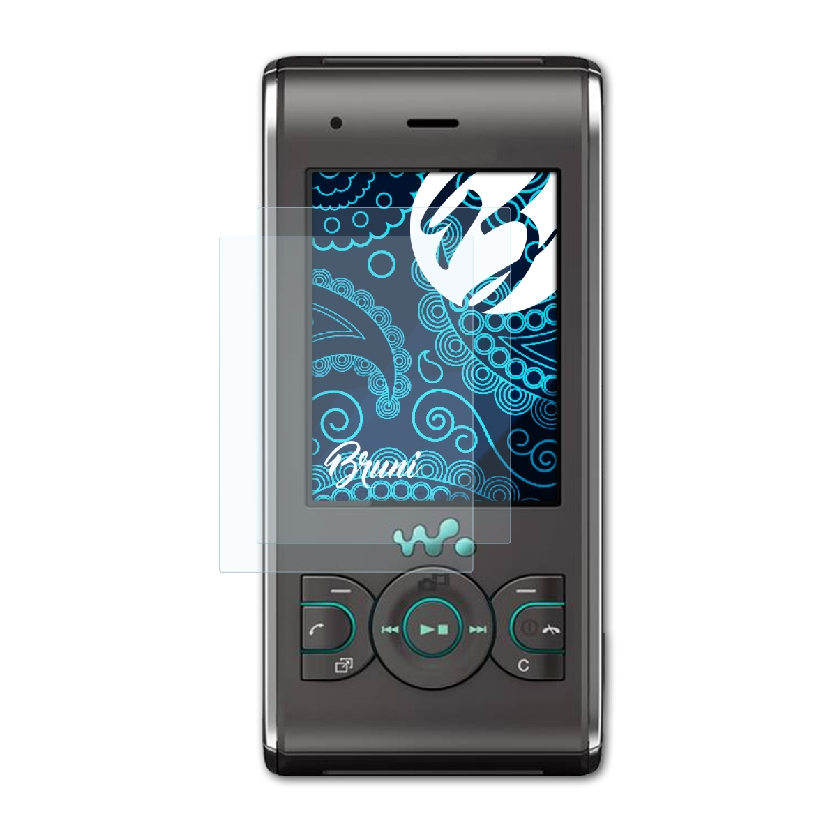 BRUNI 2x Basics-Clear Schutzfolie(für W595) Sony-Ericsson