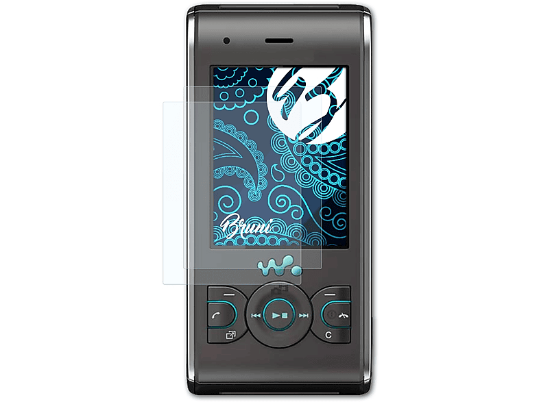 BRUNI 2x Basics-Clear Schutzfolie(für Sony-Ericsson W595)
