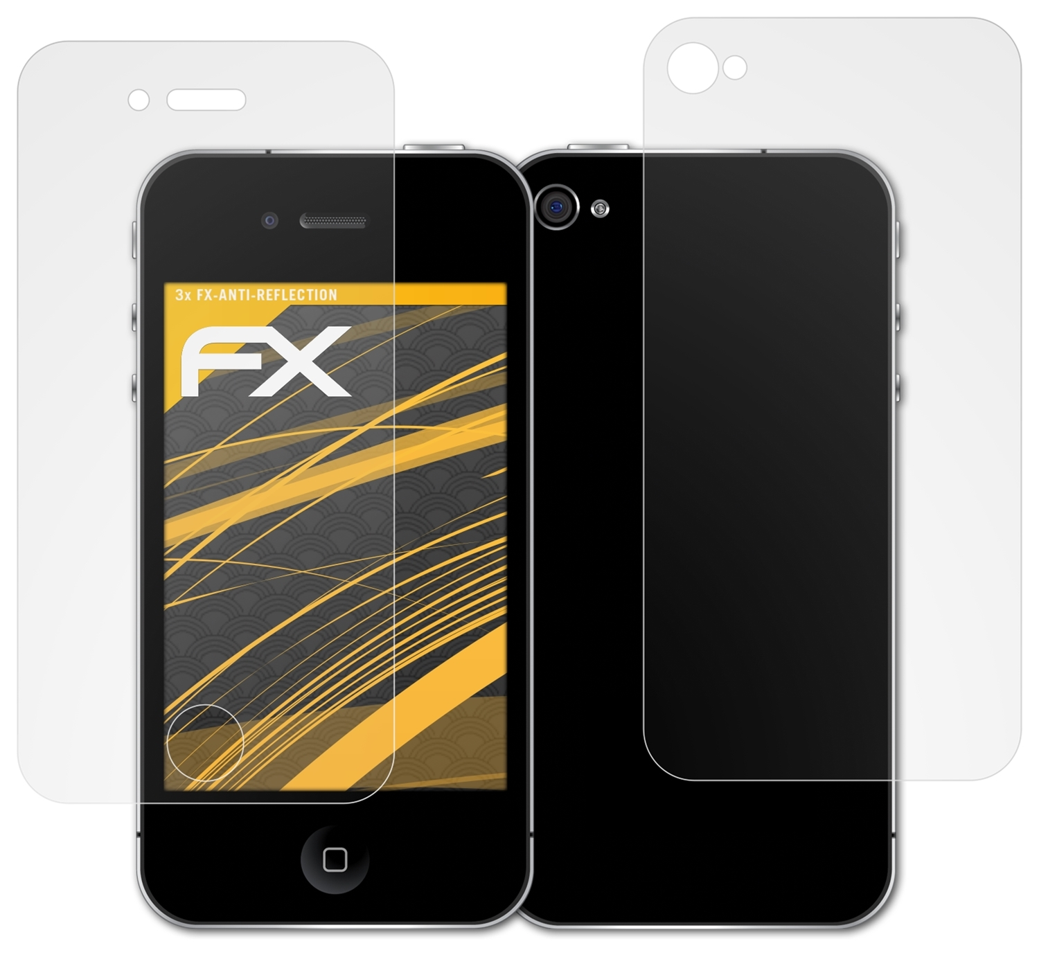 iPhone 4 Apple Displayschutz(für 4s) FX-Antireflex ATFOLIX / 3x