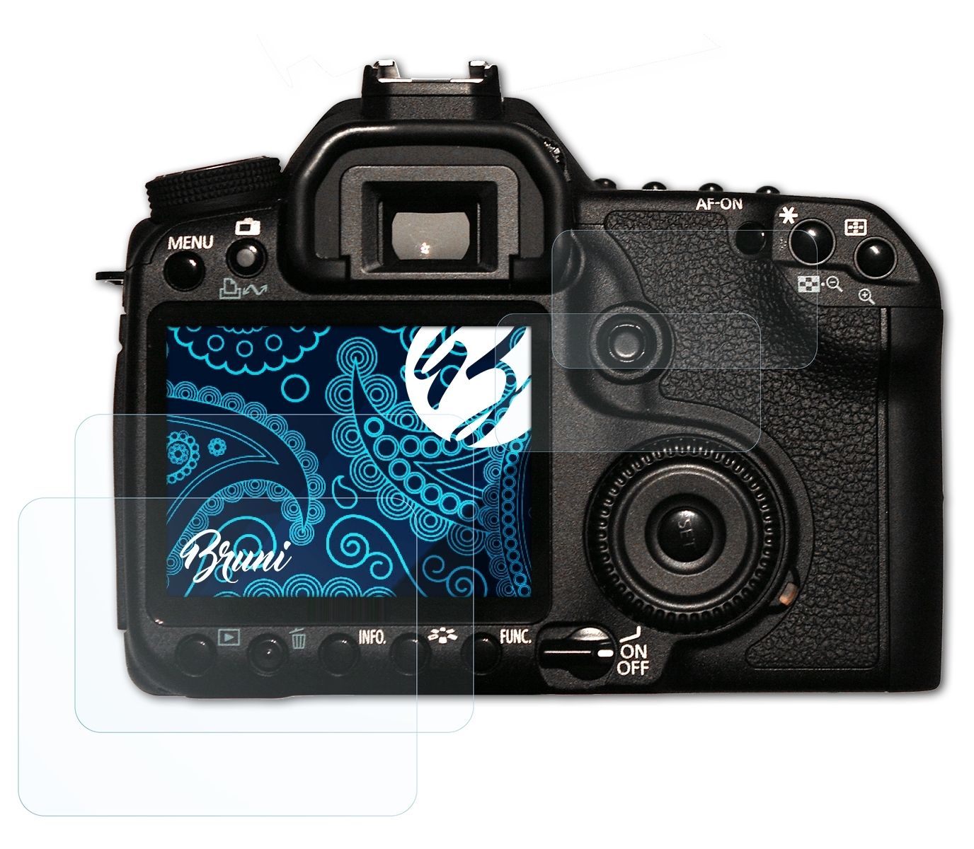 BRUNI 2x Basics-Clear Schutzfolie(für Canon EOS 50D)