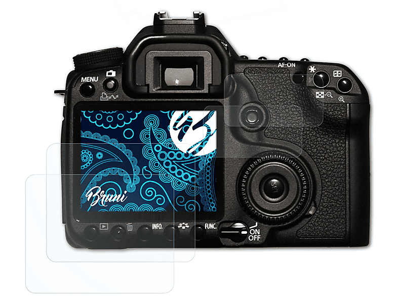 BRUNI 2x Basics-Clear Schutzfolie(für Canon EOS 50D)