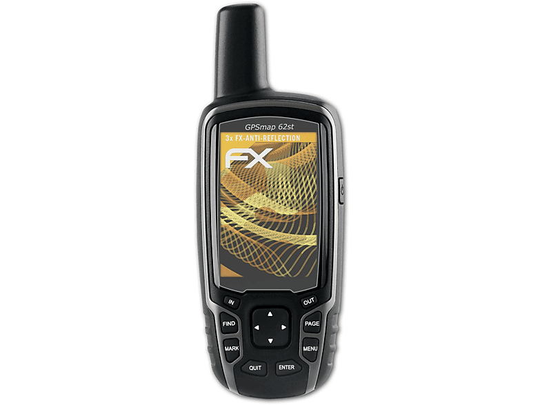 ATFOLIX 3x FX-Antireflex Displayschutz(für Garmin GPSMap 62st)