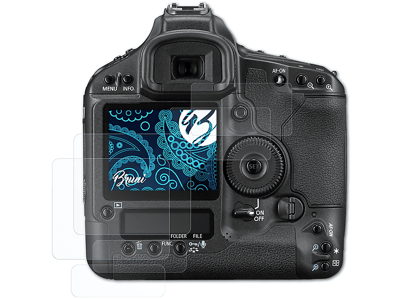 BRUNI 2x Basics-Clear Schutzfolie(für Canon III) EOS Mark 1Ds