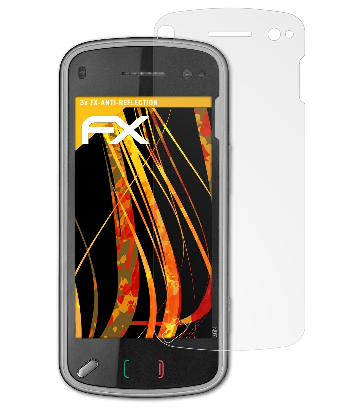 FX-Antireflex Nokia N97) Displayschutz(für 3x ATFOLIX