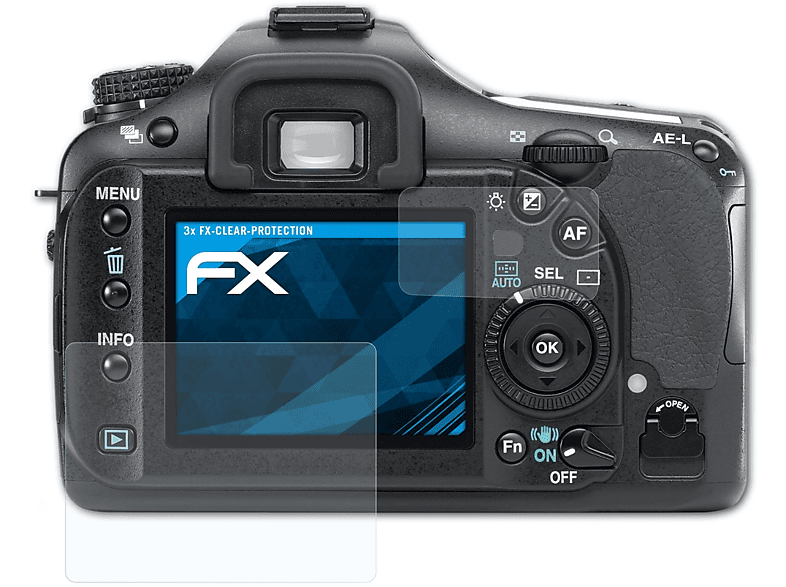 K20D) FX-Clear 3x ATFOLIX Pentax Displayschutz(für