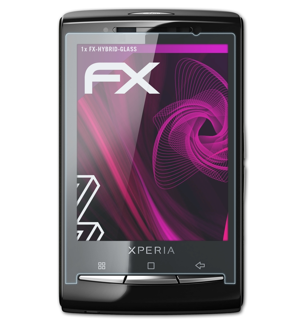 mini) Xperia ATFOLIX X10 FX-Hybrid-Glass Schutzglas(für Sony-Ericsson