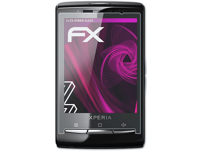 ATFOLIX FX-Hybrid-Glass Schutzglas(für Sony-Ericsson Xperia X10 mini)