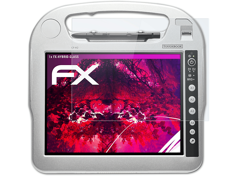 ATFOLIX FX-Hybrid-Glass Schutzglas(für Panasonic ToughBook CF-H1)