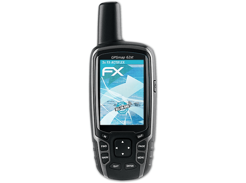 ATFOLIX 3x FX-ActiFleX Displayschutz(für Garmin GPSMap 62st)