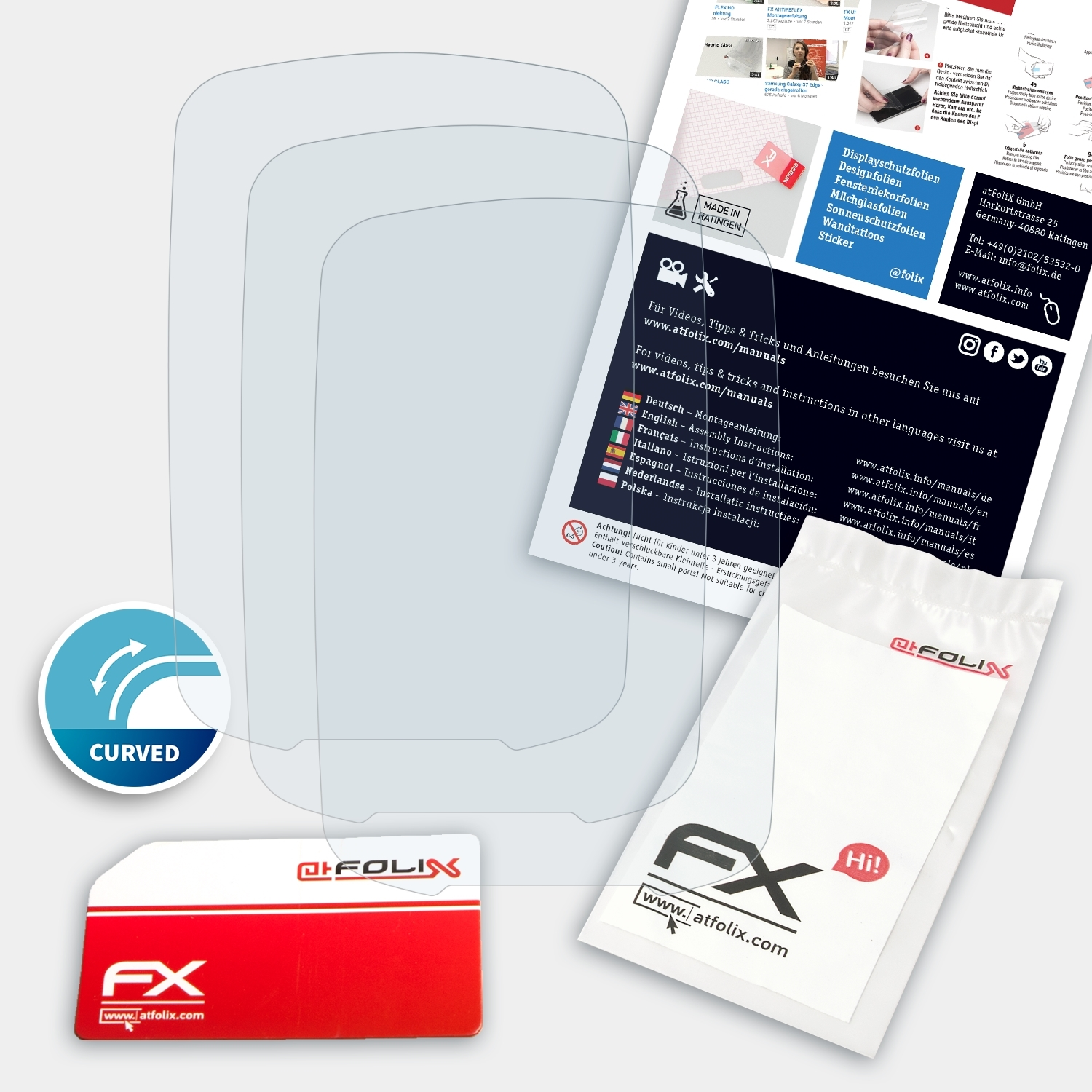 3x Garmin Displayschutz(für GPSMap 62st) FX-ActiFleX ATFOLIX