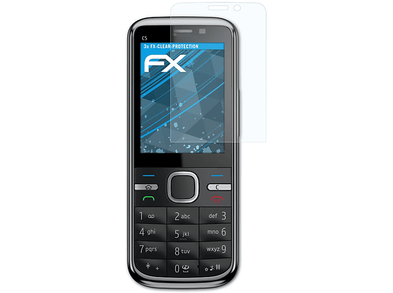 C5) FX-Clear Nokia Displayschutz(für ATFOLIX 3x