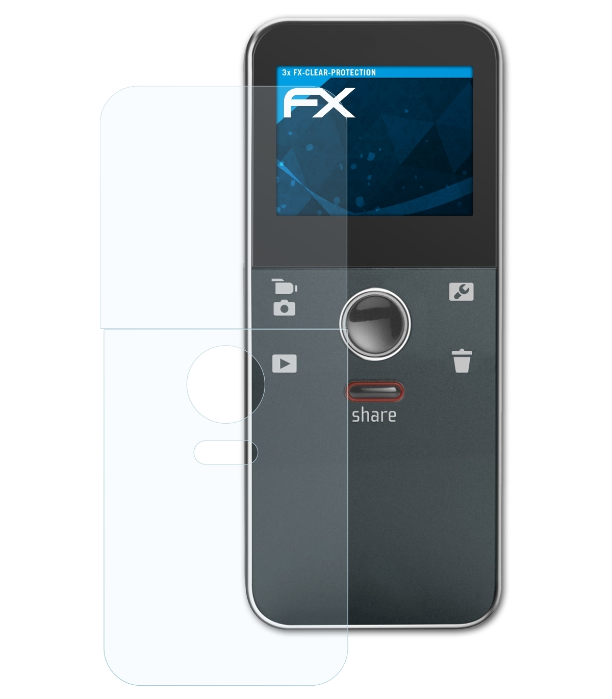 Displayschutz(für 3x PLAYFULL) ATFOLIX FX-Clear Kodak