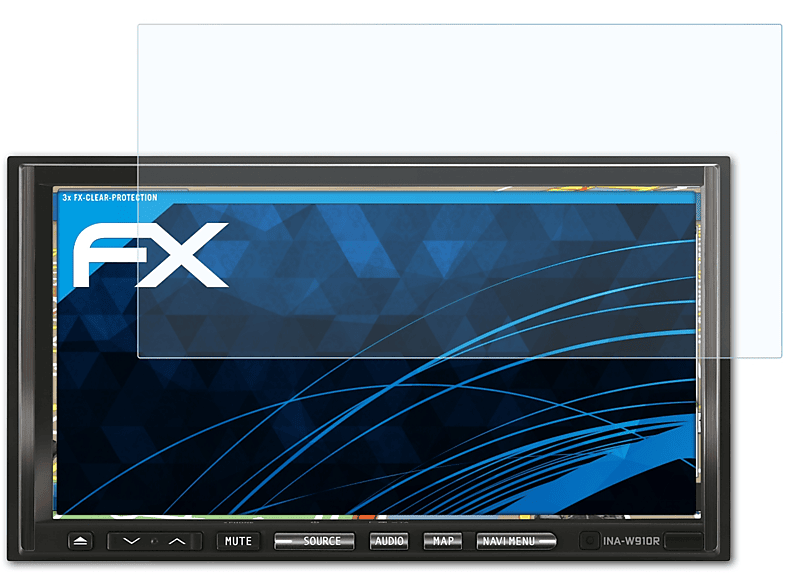 ATFOLIX 3x FX-Clear Displayschutz(für Alpine INA-W910R)